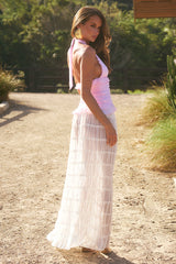 DELLA V-NECK RUFFLE TOP - PETAL