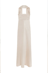 ELSA STRAPLESS SCARF MAXI DRESS - IVORY