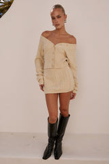 EMILIA SLEEVED KNIT TOP - CREAM