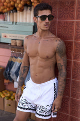 FLORIAN SHORT - WHITE/BLACK