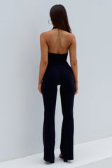 GRACIA HALTER TANK TOP - BLACK