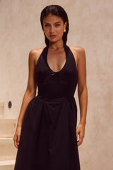 HENRIETTA MIDI DRESS - BLACK