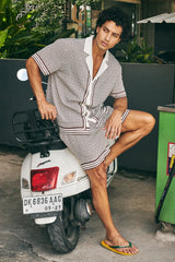 HENRY SHORTS - CHOCOLATE GEO