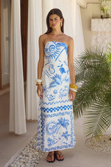 LOUELLA MAXI DRESS - ASTLEY BLUE