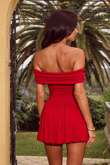 MANALLA MINI DRESS - CHERRY