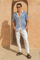 MARIUS SHIRT - WHITE/BLUE