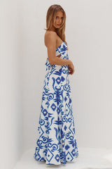 MELESA STRAPLESS MAXI DRESS - MADDIE BLUE