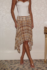 ASHA HANDKERCHIEF MIDI SKIRT - VINNIE BROWN