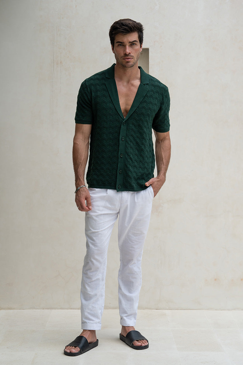 CASTRO KNIT TOP - FOREST