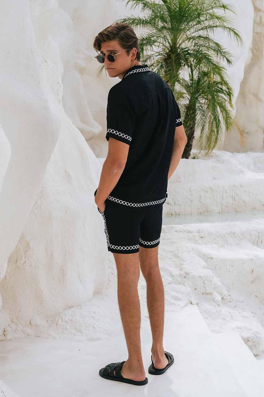 DIEGO DRAWSTRING SHORTS - BLACK