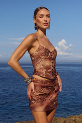 EMORY BUSTIER - TAN VIPER