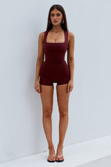 FAWN SQUARE NECK TANK TOP - CHERRY