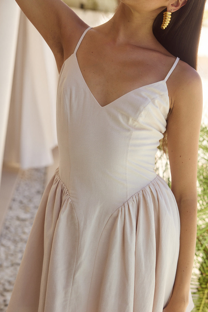 HENRIETTA MINI DRESS - SAND
