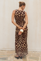 KAI HIGH NECK MAXI DRESS - SALMA SPOTS