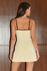 KARLA SWEETHEART MINI DRESS - BUTTER