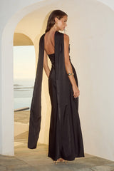 MADELEINE STRAPLESS MAXI DRESS - NOIR