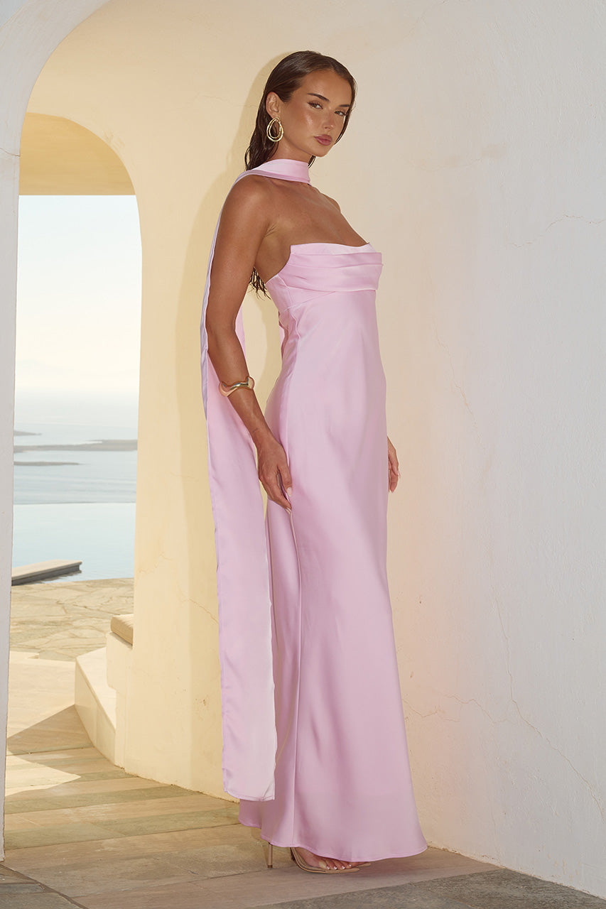 MADELEINE STRAPLESS MAXI DRESS - PETAL