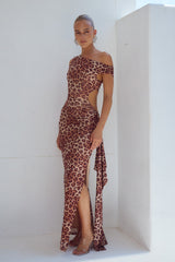 MARA MAXI DRESS - LEOPARD PRINT