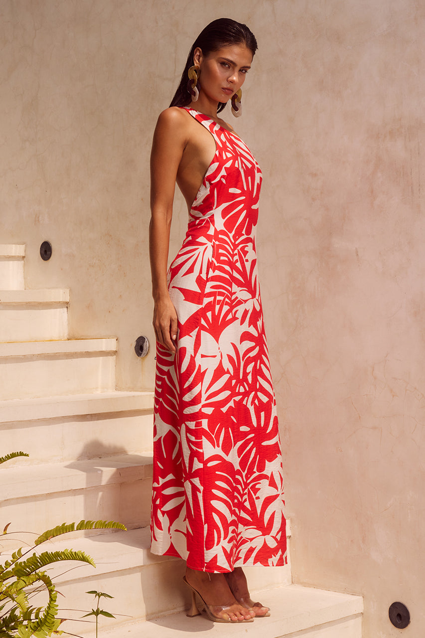 MATELO MIDI DRESS - MATELO RED